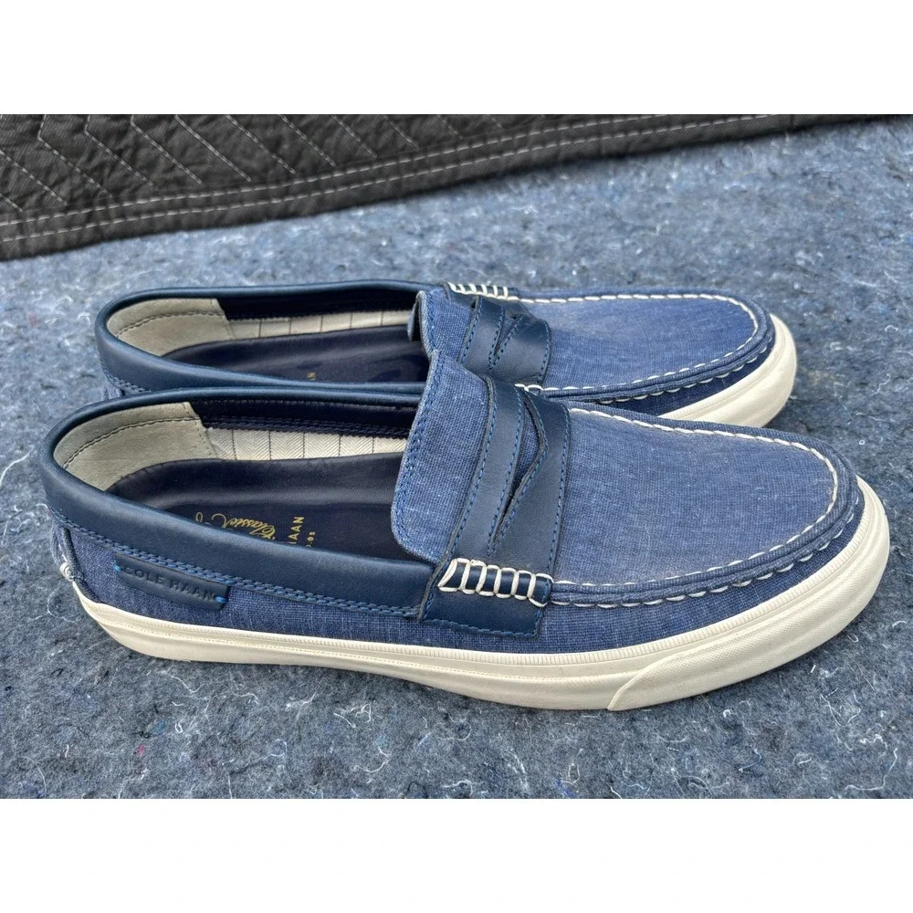 Cole Haan Grand Pinch Nantucket Men's Size 8 Penny Loafer Blue Shoes C27223